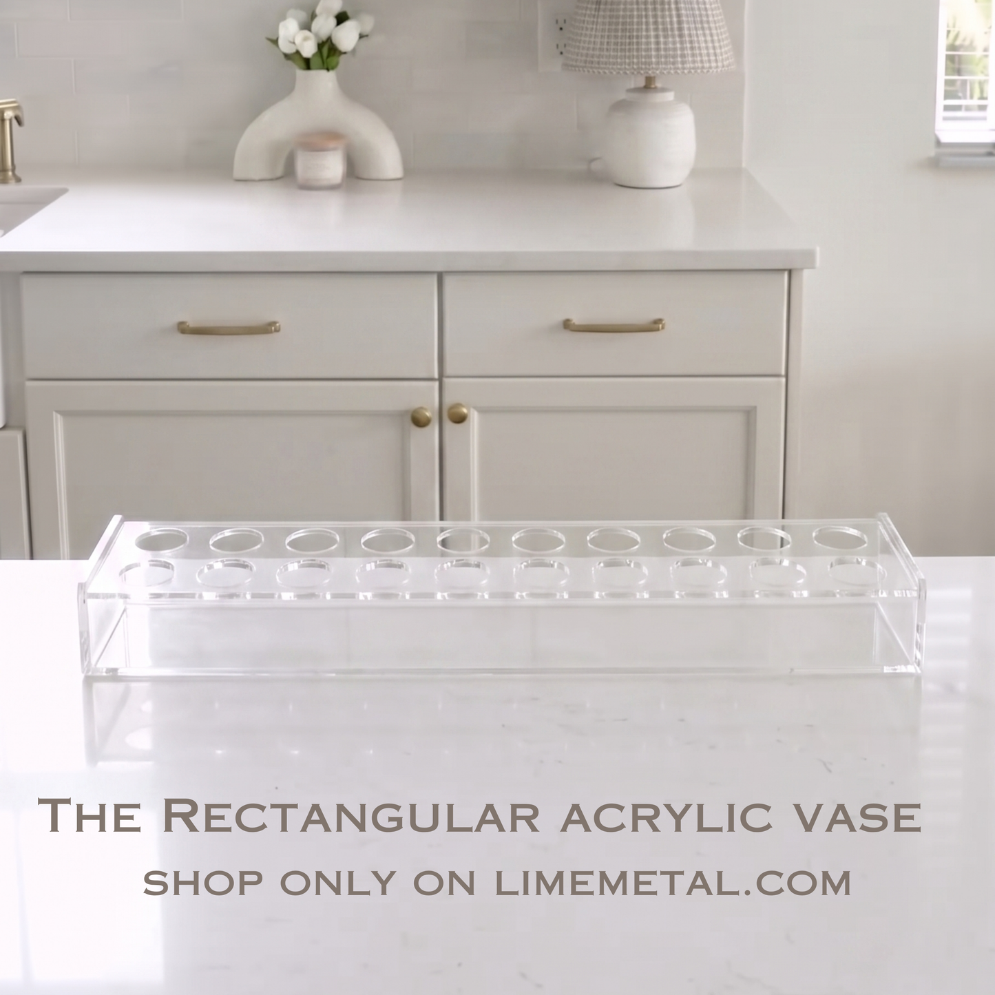 Clear Acrylic Flower Vase Rectangular