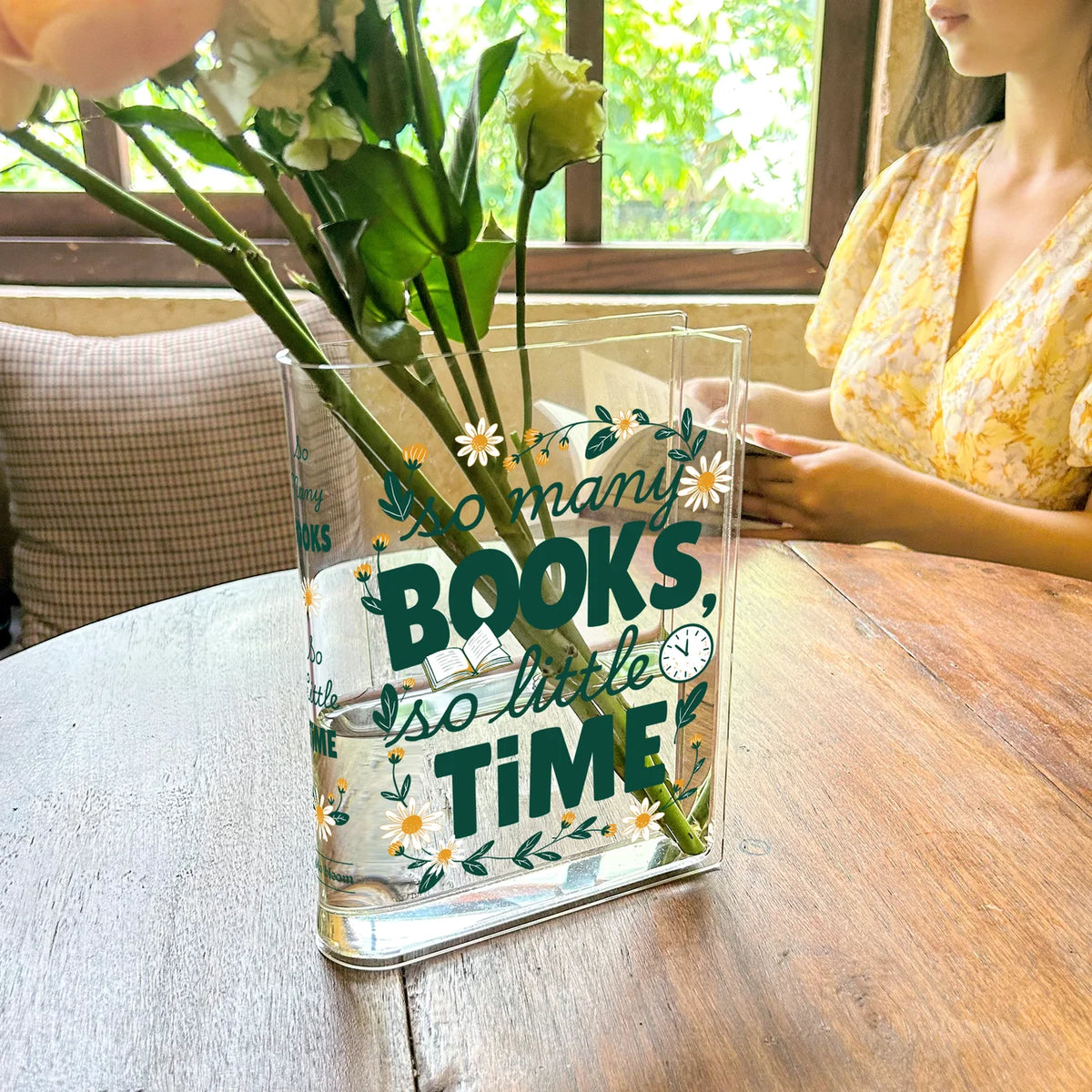So Many Books So Little Time Book Vase