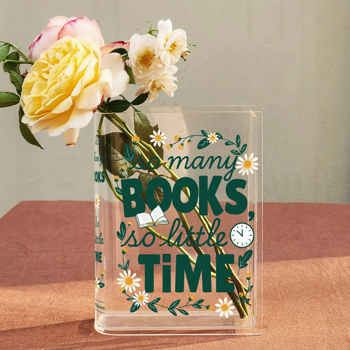 So Many Books So Little Time Book Vase