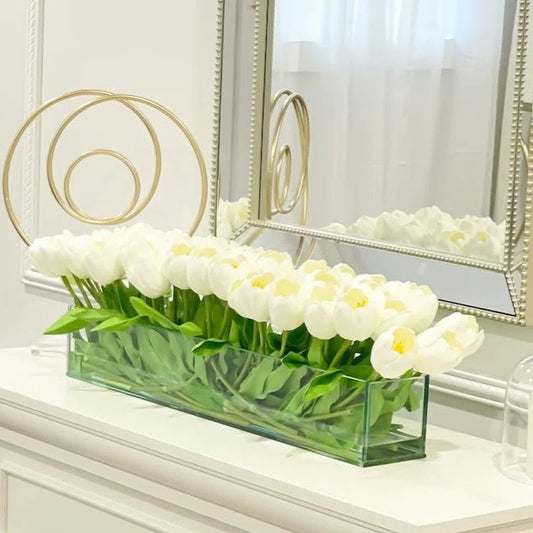 Clear Acrylic Flower Vase Rectangular