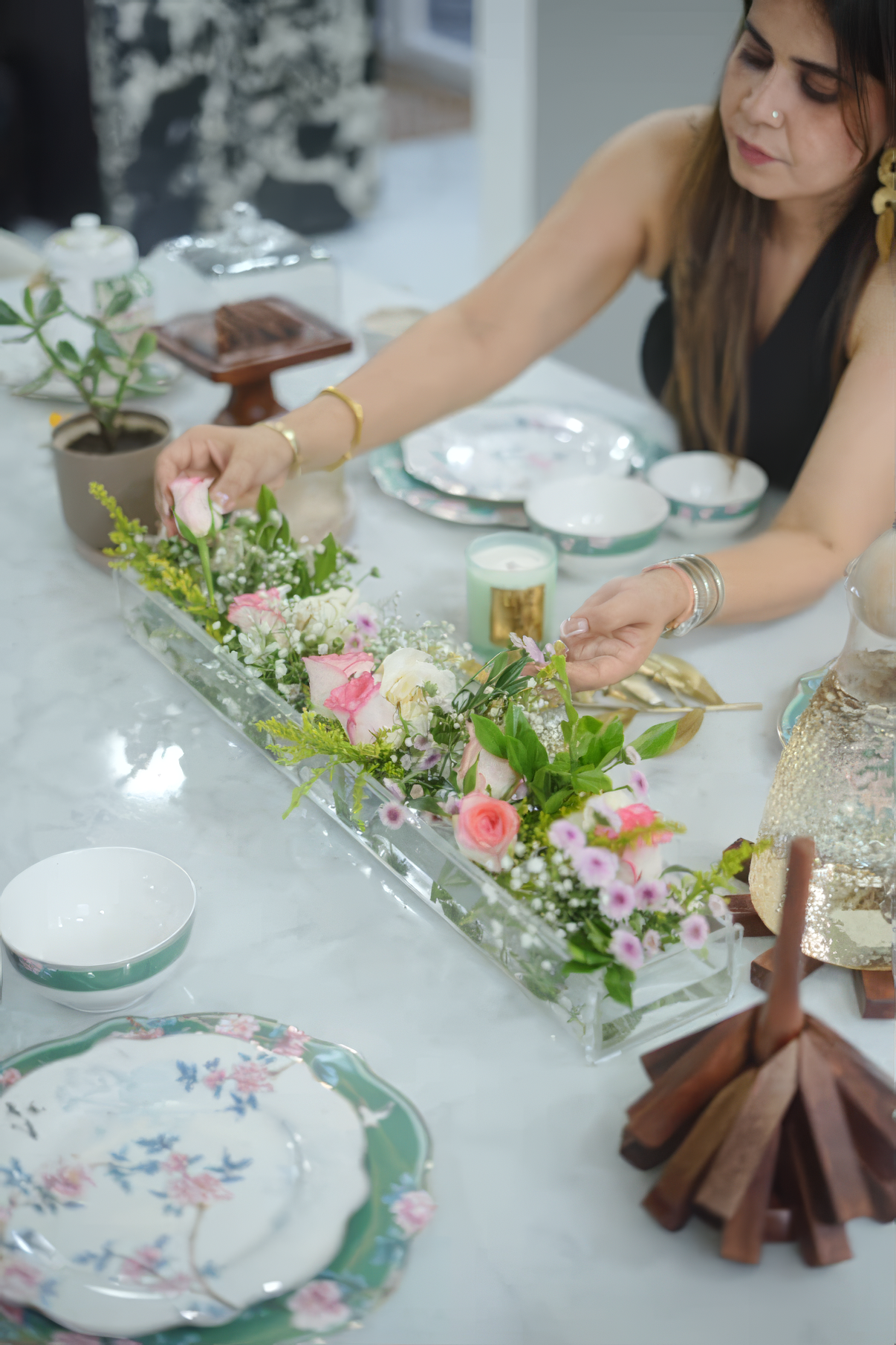 Clear Acrylic Flower Vase Rectangular
